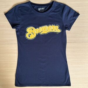 Milwaukee Brewers Navy T Shirt Small